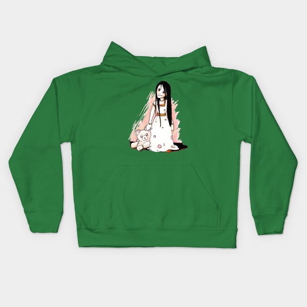 Creepy Doll Girl... and Friend Kids Hoodie by FishWithATopHat